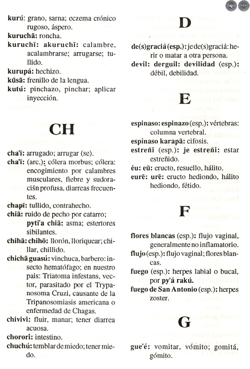 DICCIONARIO MÉDICO GUARANÍ – ESPAÑOL, 1997 - POR DIONISIO M. GONZÁLEZ TORRES